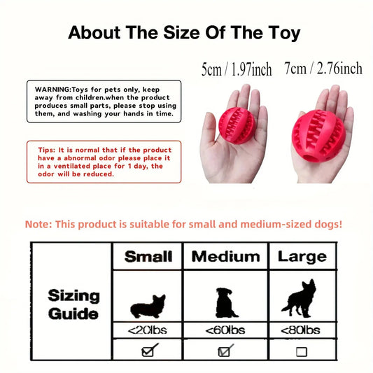 Rubber Chew Ball Treat Feeder